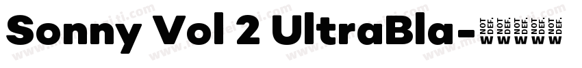 Sonny Vol 2 UltraBla字体转换